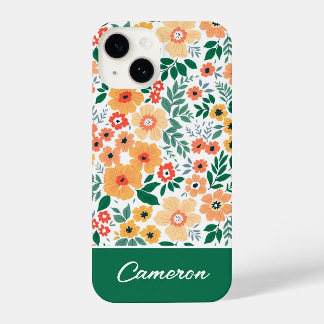 Colourful Garden Bouquet Pattern iPhone Case (Back)