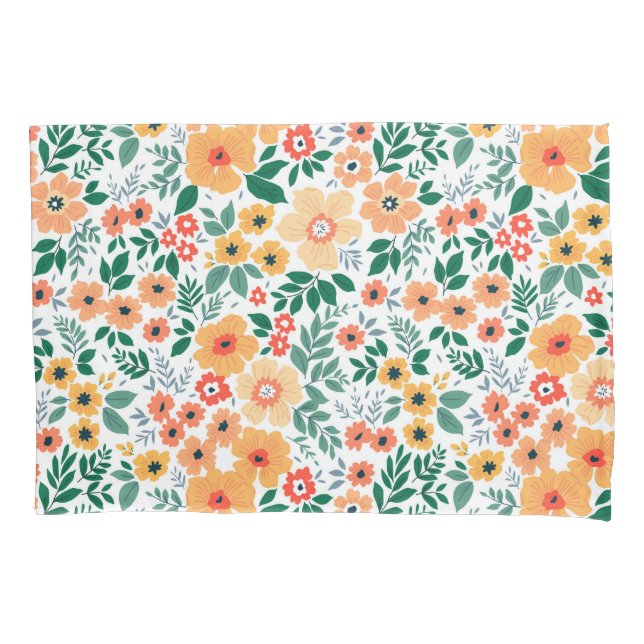Colourful Garden Bouquet Pattern Pillowcase (Front)