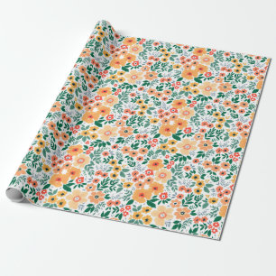 Colourful Garden Bouquet Pattern Wrapping Paper