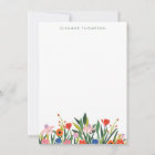 Colourful Garden Floral Personalized Stationery