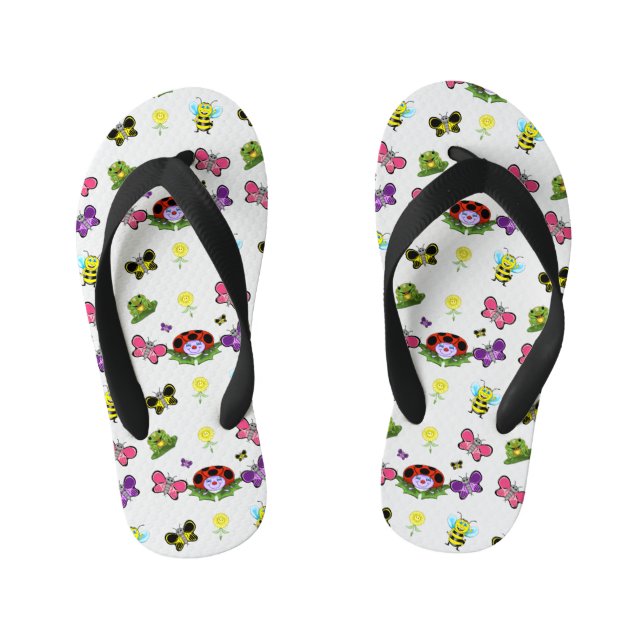 Colourful Garden Kids Flip Flops (Footbed)