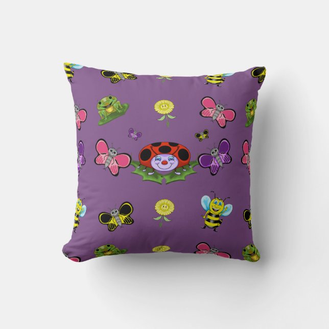 Colourful Garden Pillow (Front)
