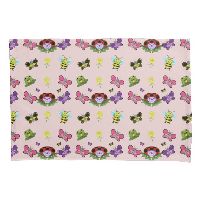 Colourful Garden Pillow Case (Front)