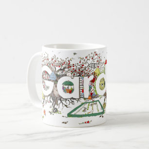 Colourful Garden Word Art Gardening Typography Fun Coffee Mug