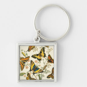 Colourful Gathering of Butterflies and Keychain