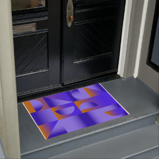 Colourful gathering time abstract modern gradient doormat