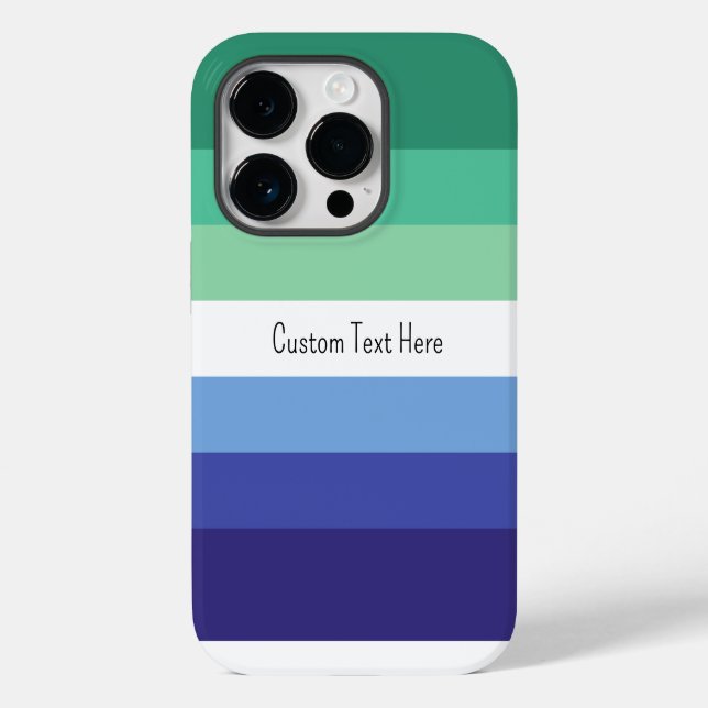 Colourful Gay Flag Custom Text Case-Mate iPhone Case (Back)