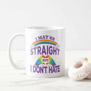 Colourful Gay Pride Straight But Don't Hate Coffee Mug