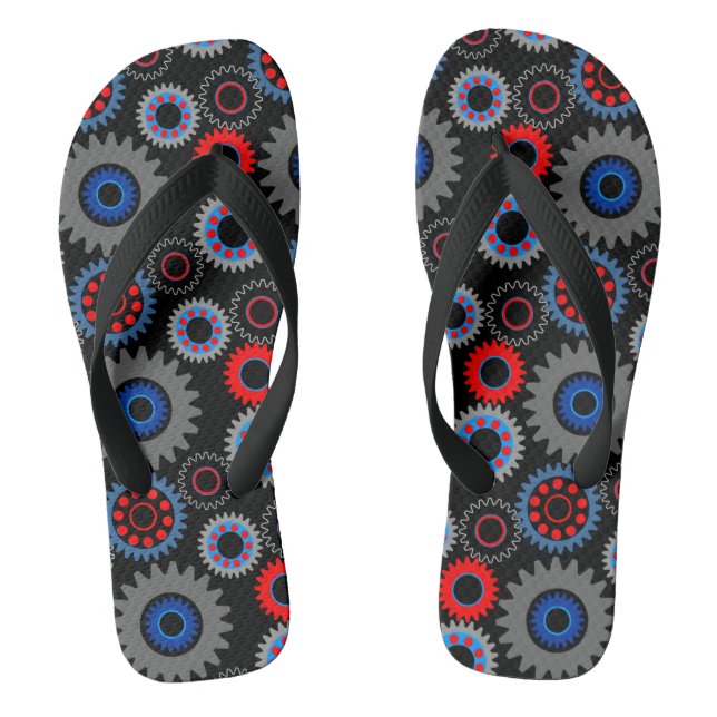 Colourful Gears Flip Flops (Footbed)