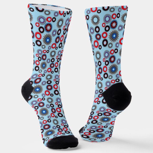 Colourful Gears Socks (Angled)
