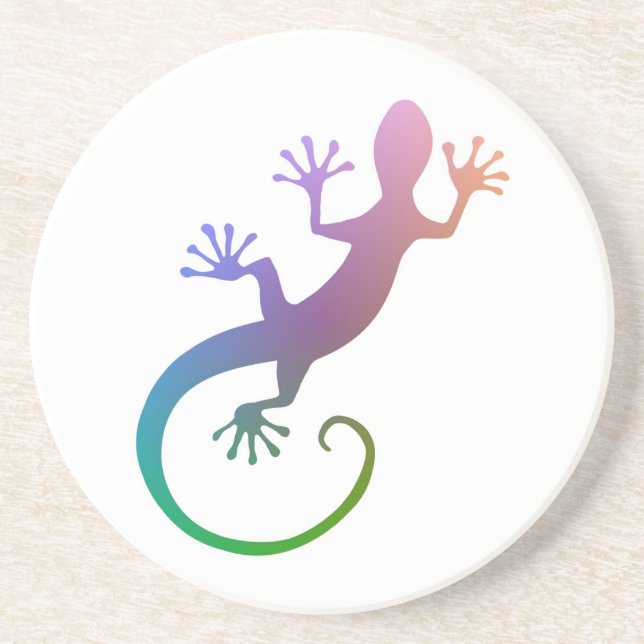Colourful Gecko Coaster (Front)