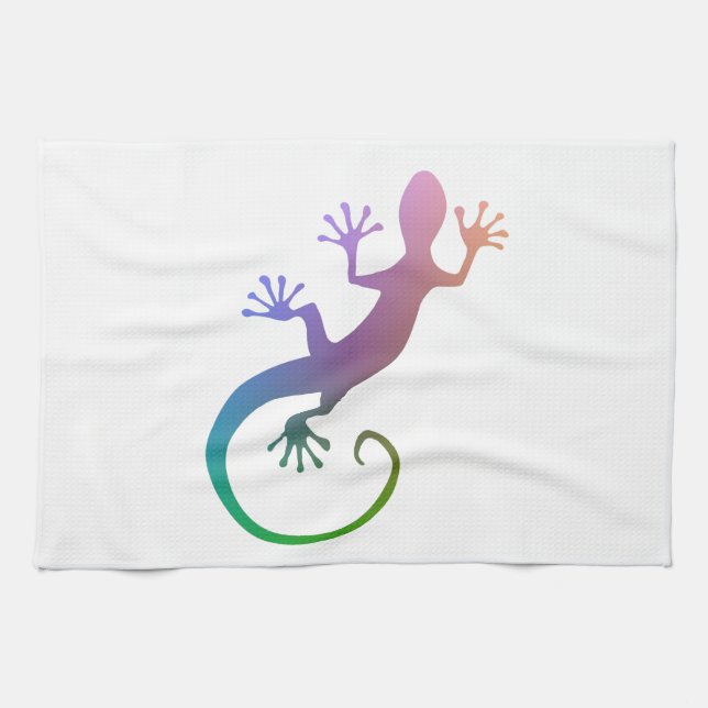 Colourful Gecko Kitchen Towel (Horizontal)