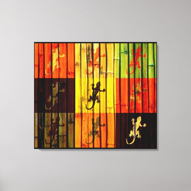 Colourful geckos - Wrapped Canvas (Front)