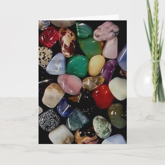 Colourful Gem Stones Card (Front)