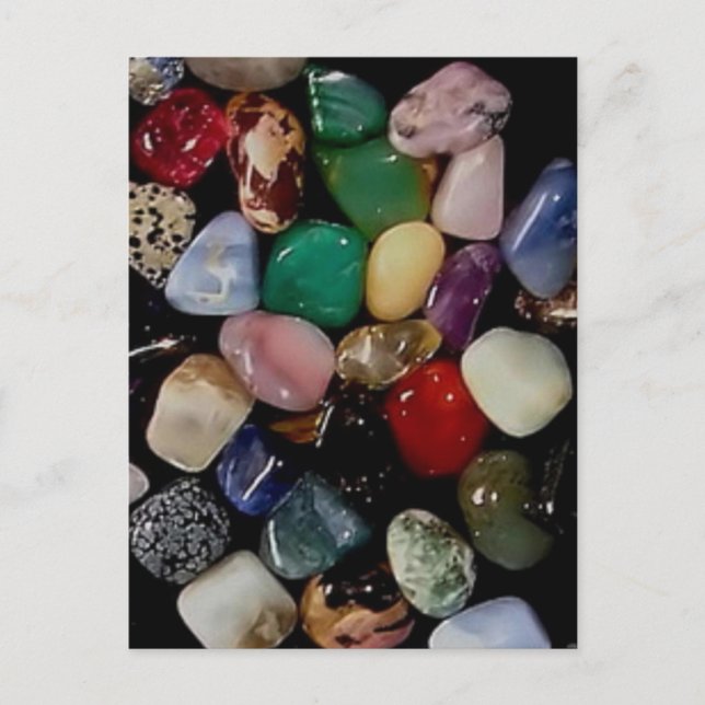 Colourful Gem Stones Postcard (Front)