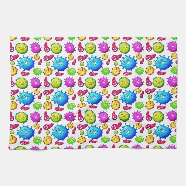 Colourful Gems Pattern Kitchen Towel (Horizontal)