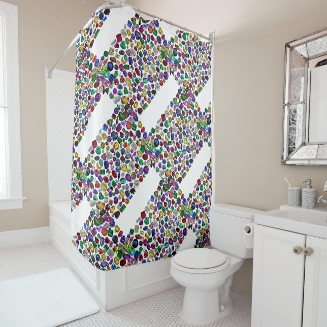 Colourful Gemstone & Diamond Pattern (In Situ)