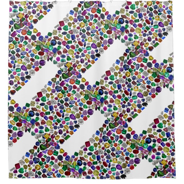Colourful Gemstone & Diamond Pattern (Front)