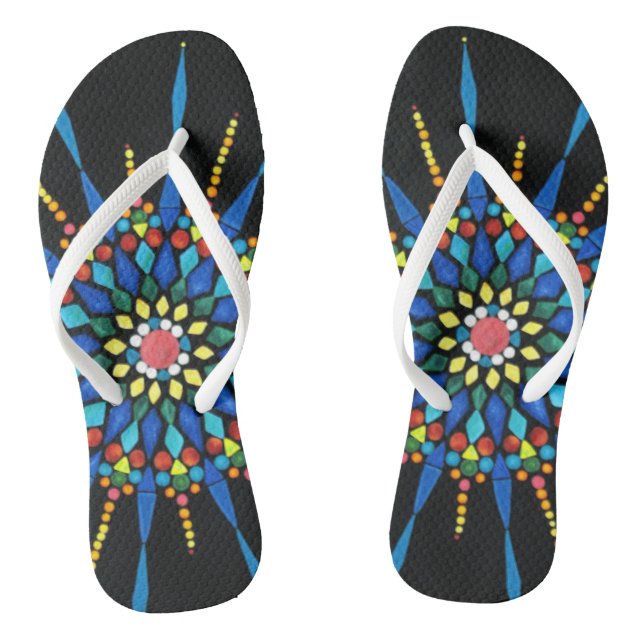 Colourful Gemstone Mosaic Flipflops (Footbed)