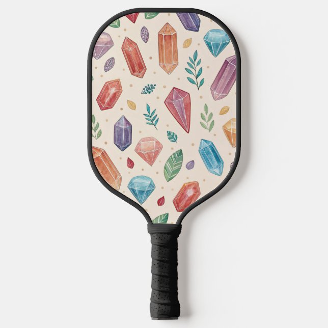 Colourful Gemstone Pattern (2) Pickleball Paddle (Front)
