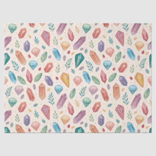 Colourful Gemstone Pattern (2) Tissue Paper