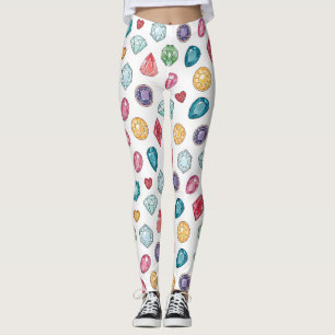 Colourful Gemstone Pattern (3) Leggings