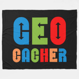Colourful Geocacher Arrows Fleece Blanket