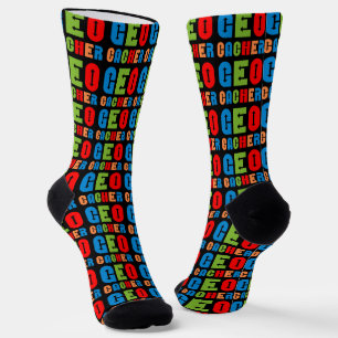 Colourful Geocacher Arrows Socks