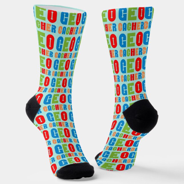 Colourful Geocacher Arrows Socks (Angled)
