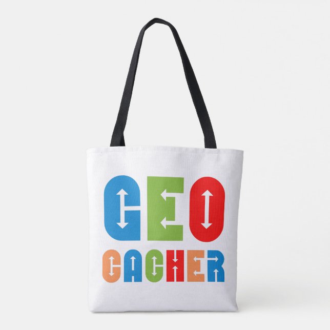 Colourful Geocacher Arrows Tote Bag (Back)