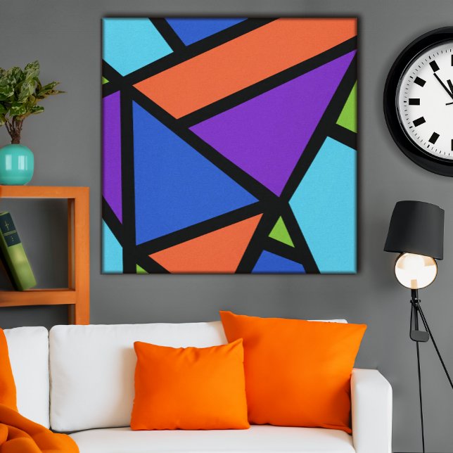 Colourful Geometric Abstract Art Canvas Print (Creator Uploaded)
