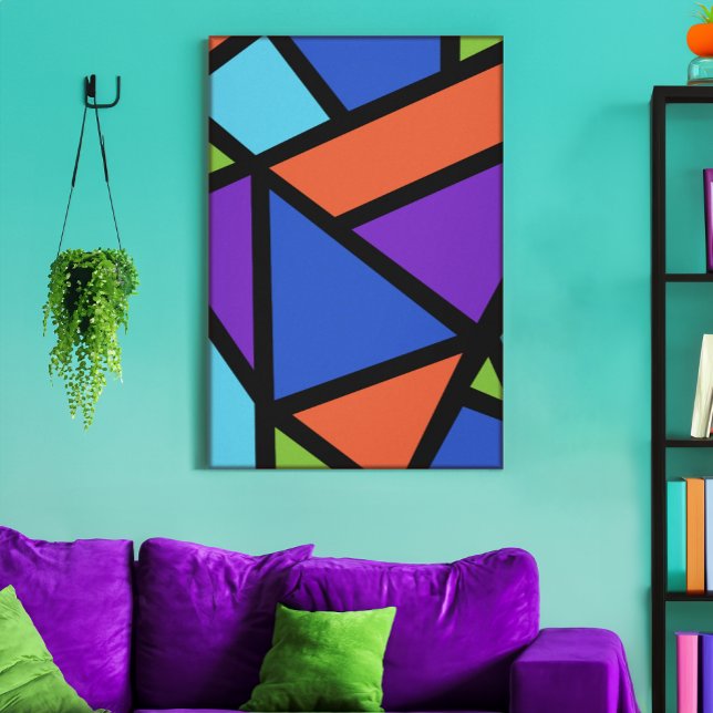 Colourful Geometric Abstract Art Canvas Print (Creator Uploaded)