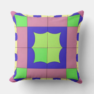 Colourful Geometric Abstract Art Throw Pillow