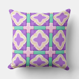 Colourful Geometric Abstract Art Throw Pillow
