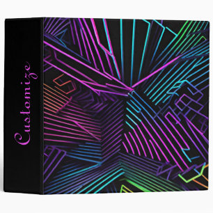 Colourful Geometric Abstract Binder