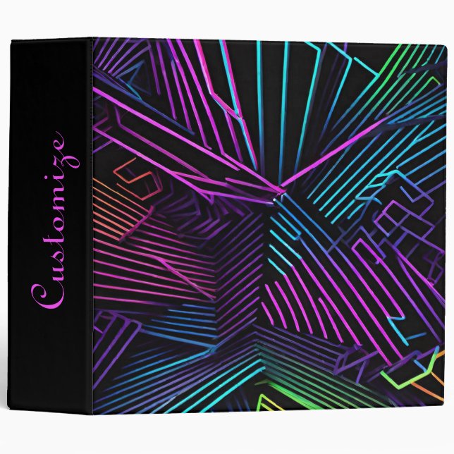 Colourful Geometric Abstract Binder (Front/Spine)