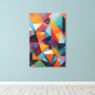 Colourful Geometric Abstract Canvas Print