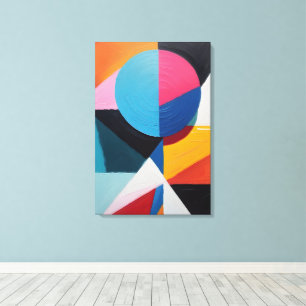 Colourful Geometric Abstract Canvas Print