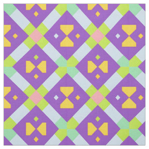 Colourful Geometric Abstract Design Fabric