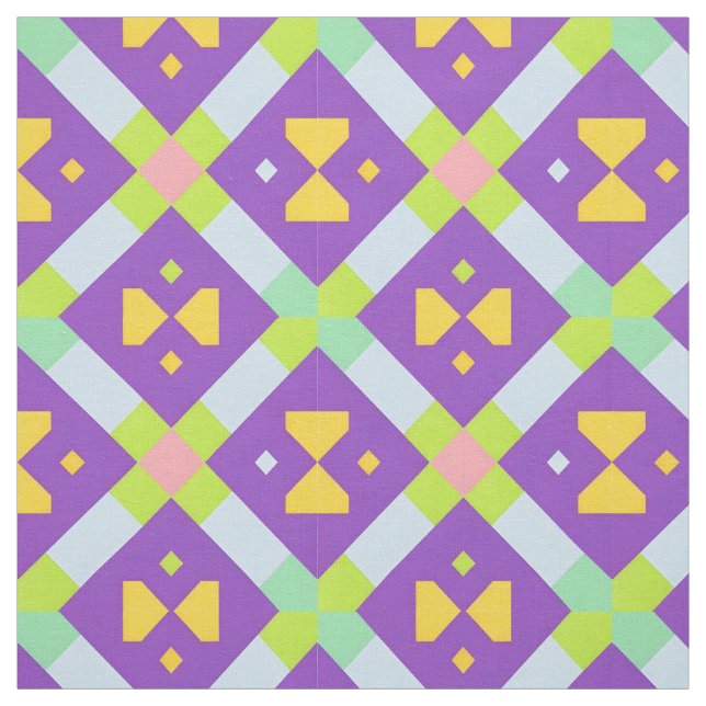 Colourful Geometric Abstract Design Fabric (Swatch)