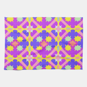 Colourful Geometric Abstract Design Kitchen Towel