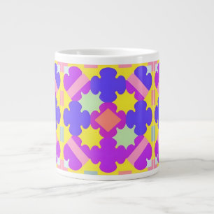 Colourful Geometric Abstract Design Large Coffee Mug