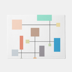Colourful Geometric Abstract Doormat