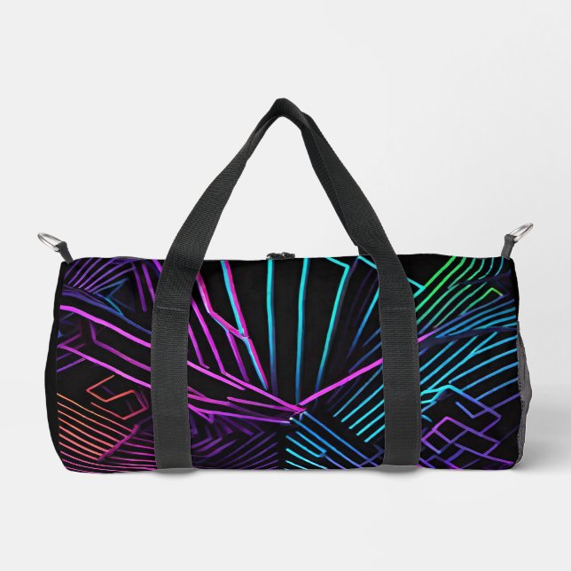 Colourful Geometric Abstract Duffle Bag (Front)