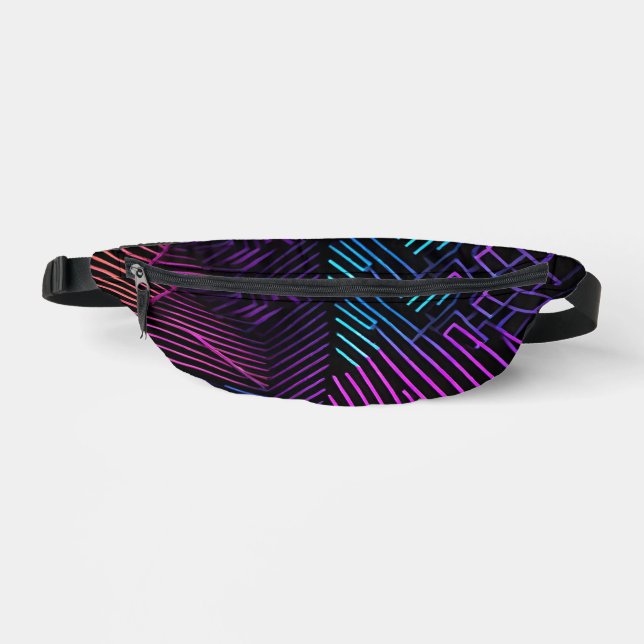 Colourful Geometric Abstract Fanny Pack (Front)