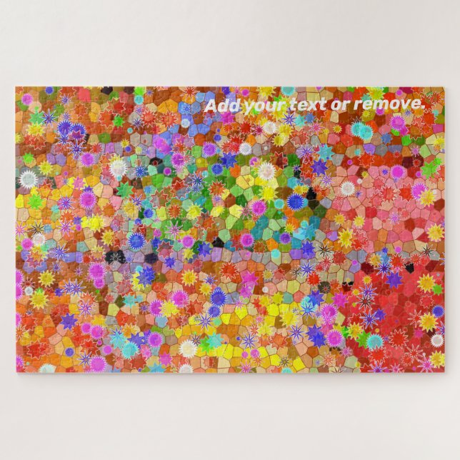 Colourful geometric abstract pattern design, jigsaw puzzle (Horizontal)