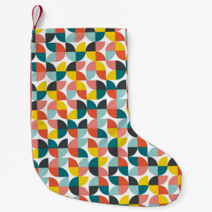 Colourful Geometric Abstract Pattern Small Christmas Stocking