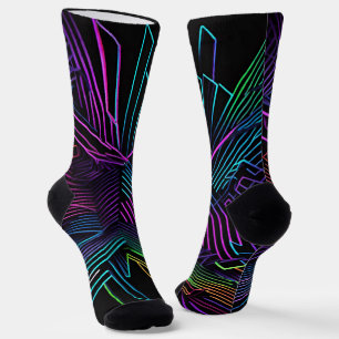 Colourful Geometric Abstract Socks