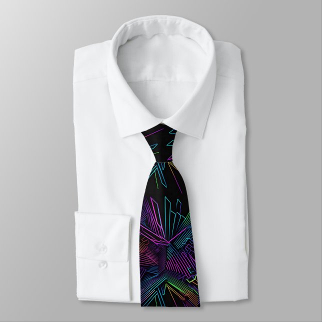 Colourful Geometric Abstract Tie (Tied)