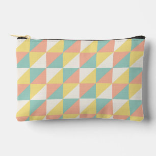 Colourful Geometric Abstract Triangle Pattern Accessory Pouch